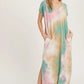 Happiness Tie Dye Maxi Jersey Dress with Pockets