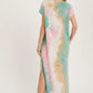 Happiness Tie Dye Maxi Jersey Dress with Pockets