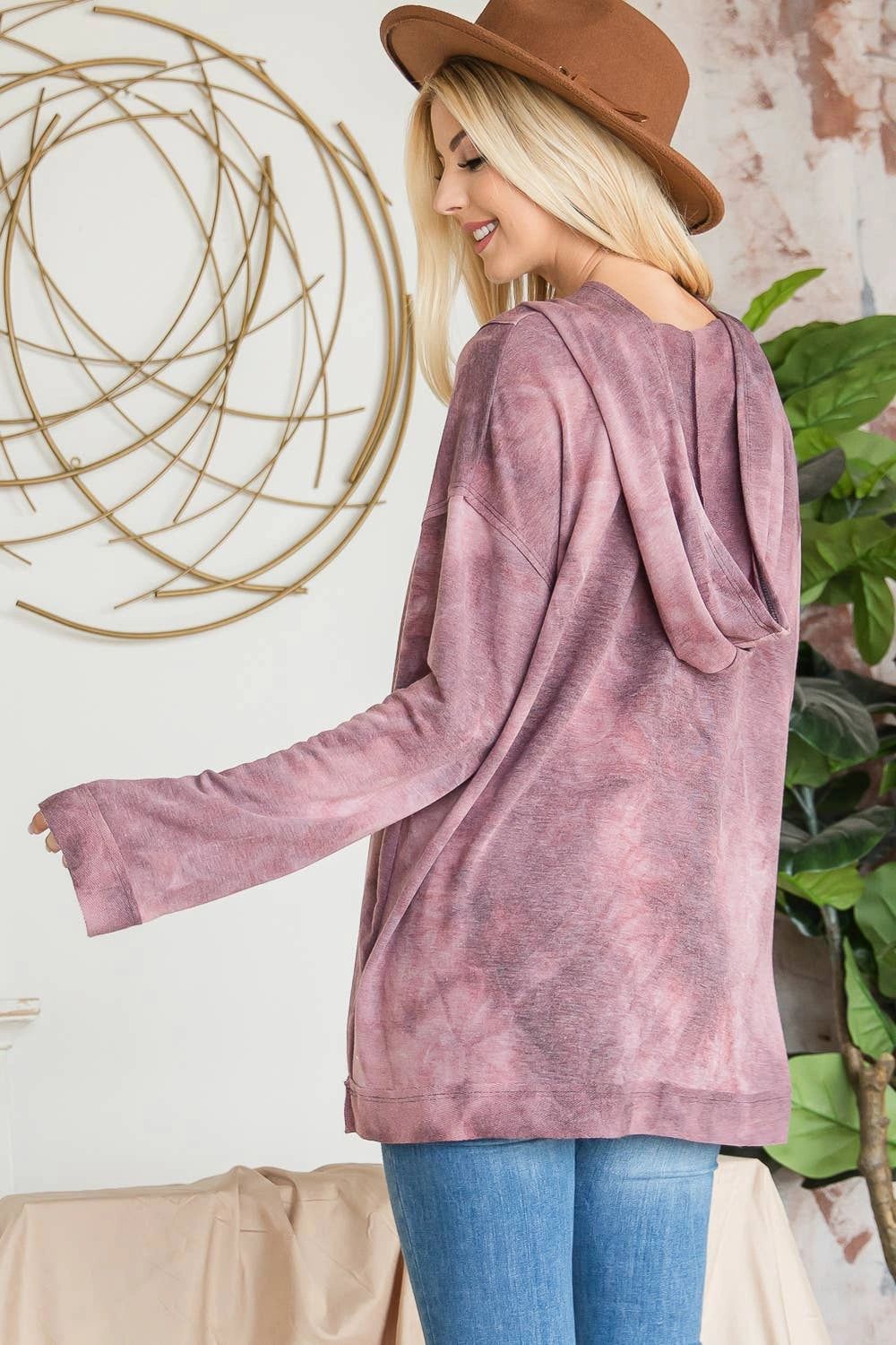 Frankie Tie Dye Hoodie in Grape