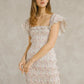 The Lakes Ditsy Floral Smocked Mini Dress