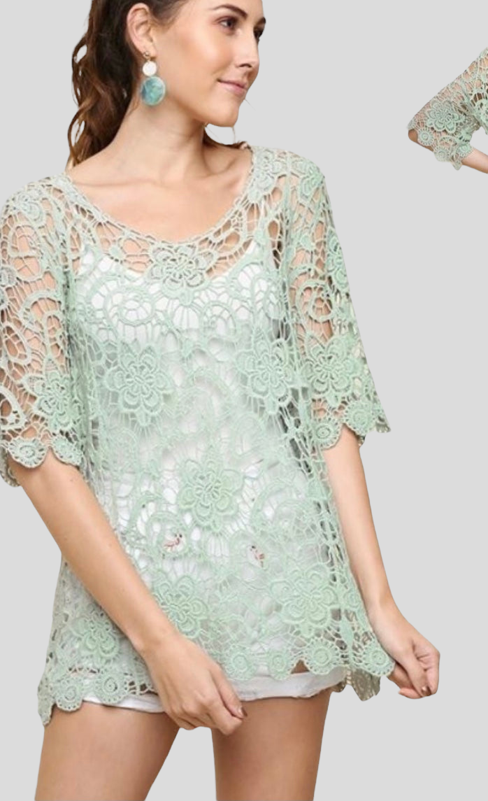 Delicate Crocheted Top