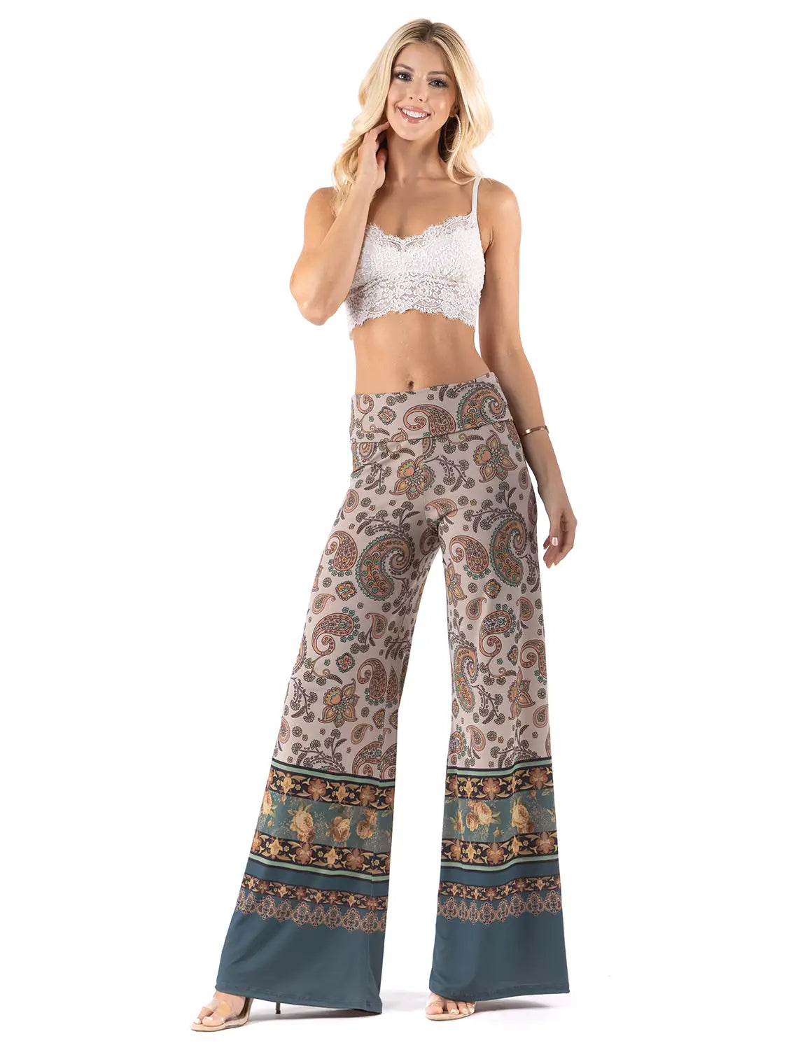 Paisley Printed Palazzo Pants